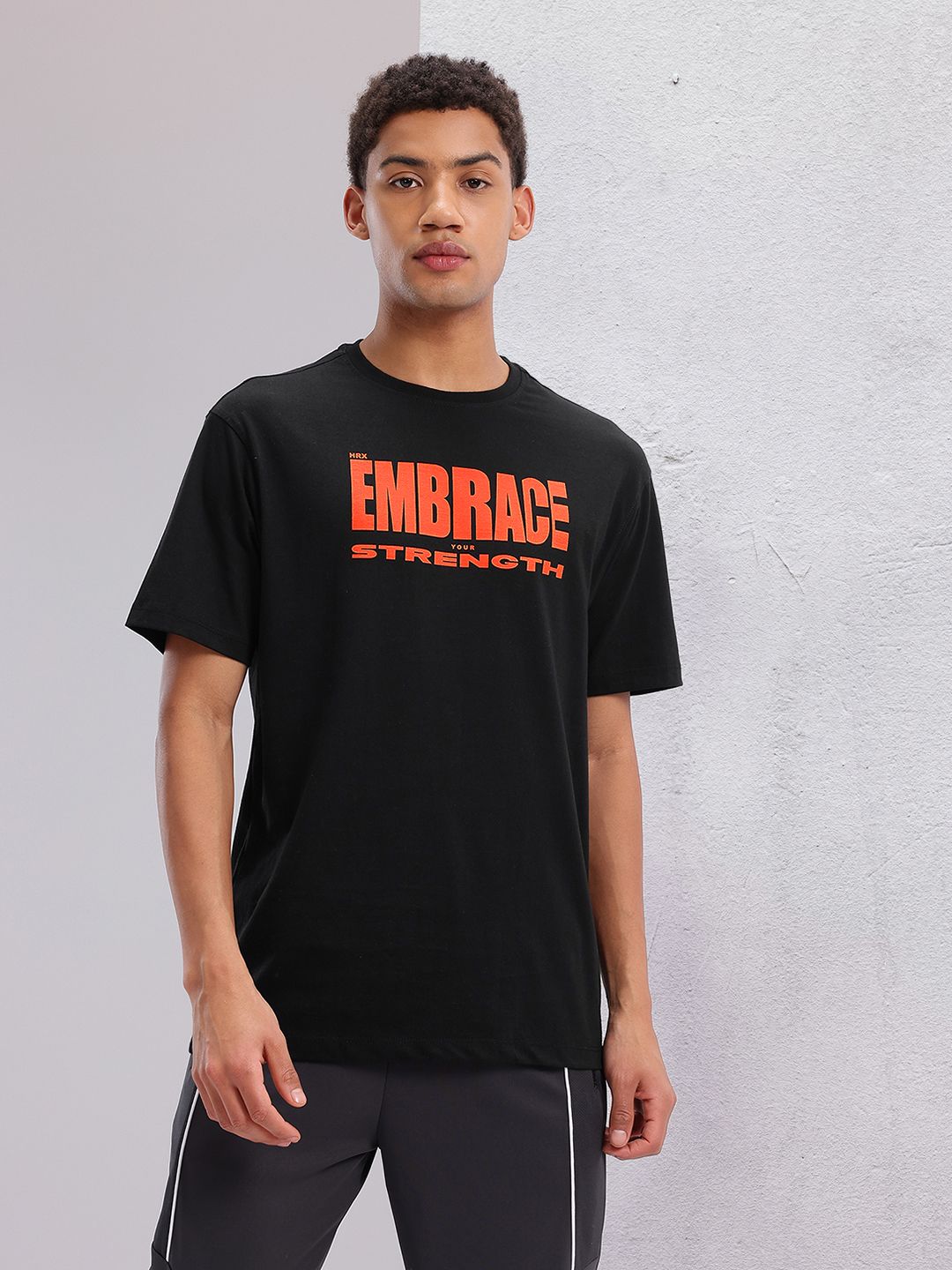 HRX by Hrithik Roshan Typography Printed Training T-shirt
