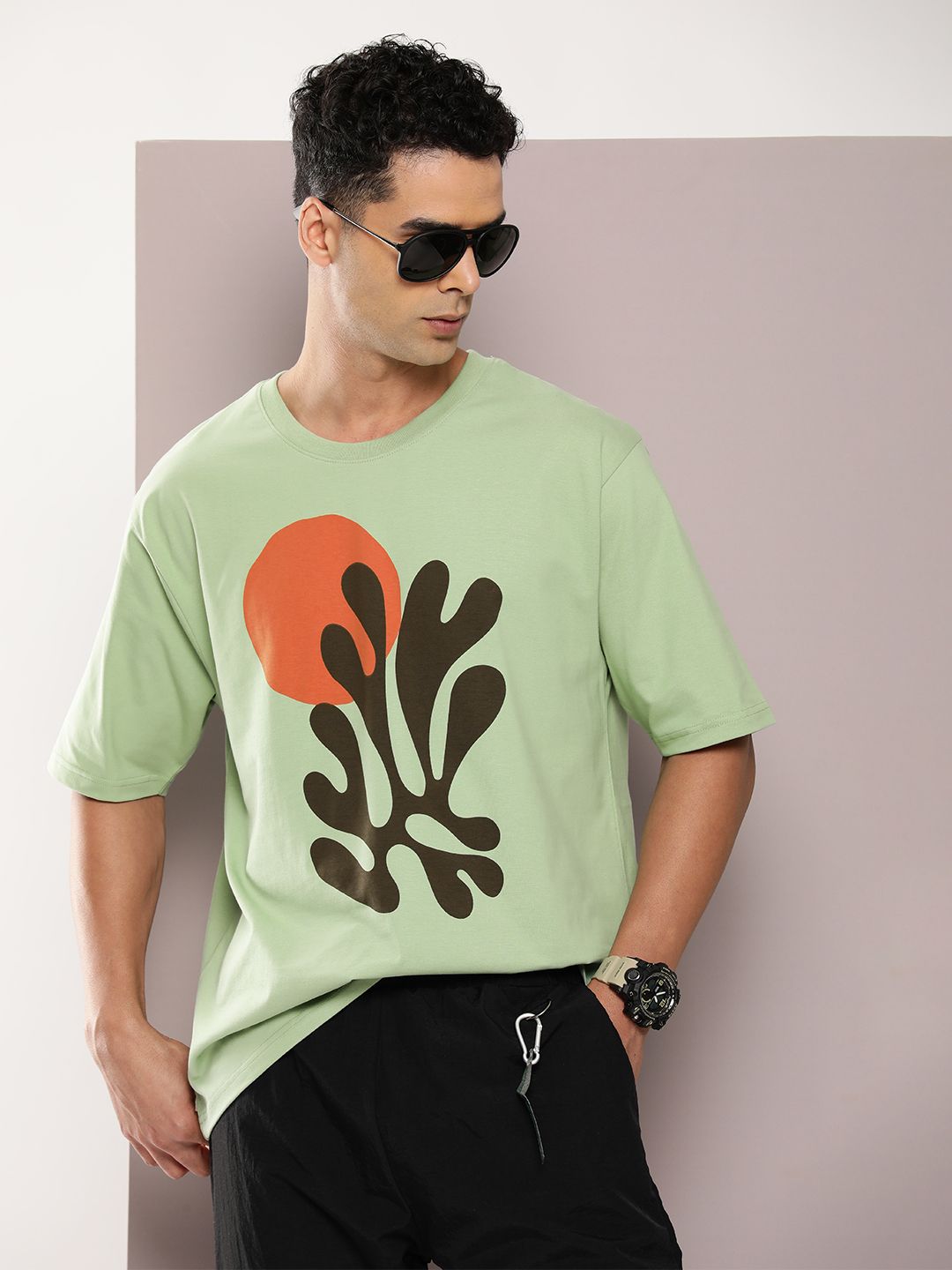 DILLINGER Men Graphic Printed Oversized T-shirt
