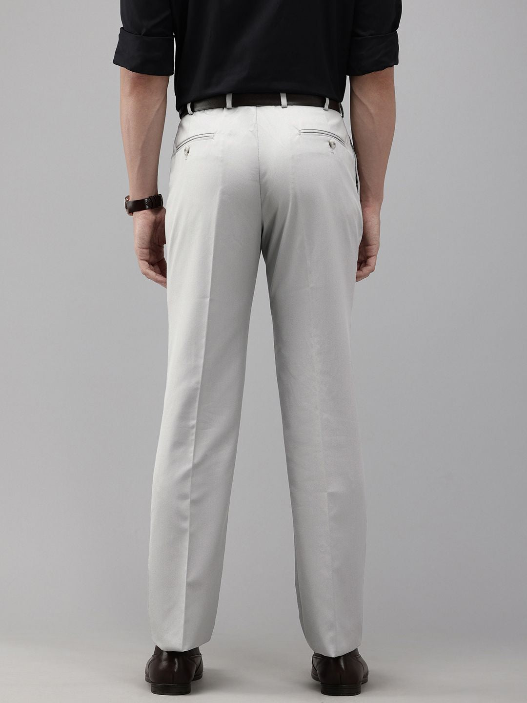 Park Avenue Men Textured Formal Trousers