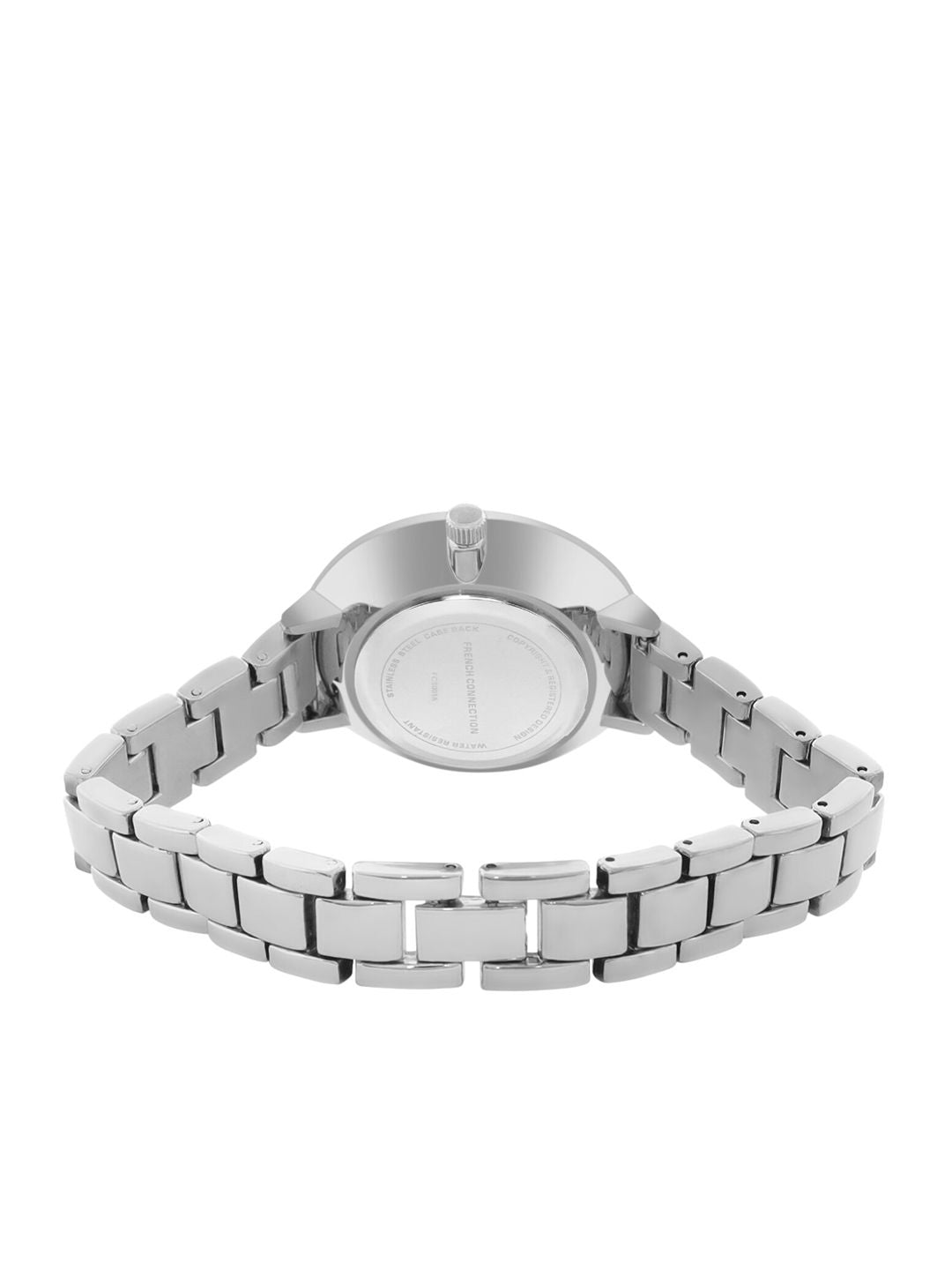 French Connection Women White Dial & Silver Toned Straps Analogue Watch-FCS001A-Silver