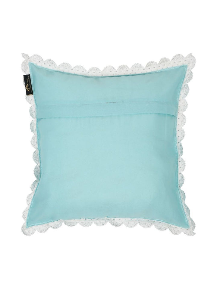 HOSTA HOMES Turquoise Blue Set of 5 Velvet Square Cushion Covers