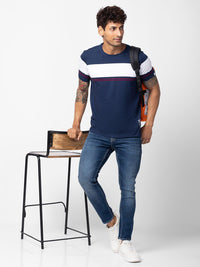 SPYKAR Men Colourblocked Cotton T-shirt