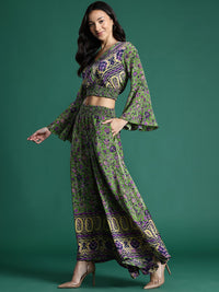 DressBerry Smocked Detail Ethnic Printed Co-Ords
