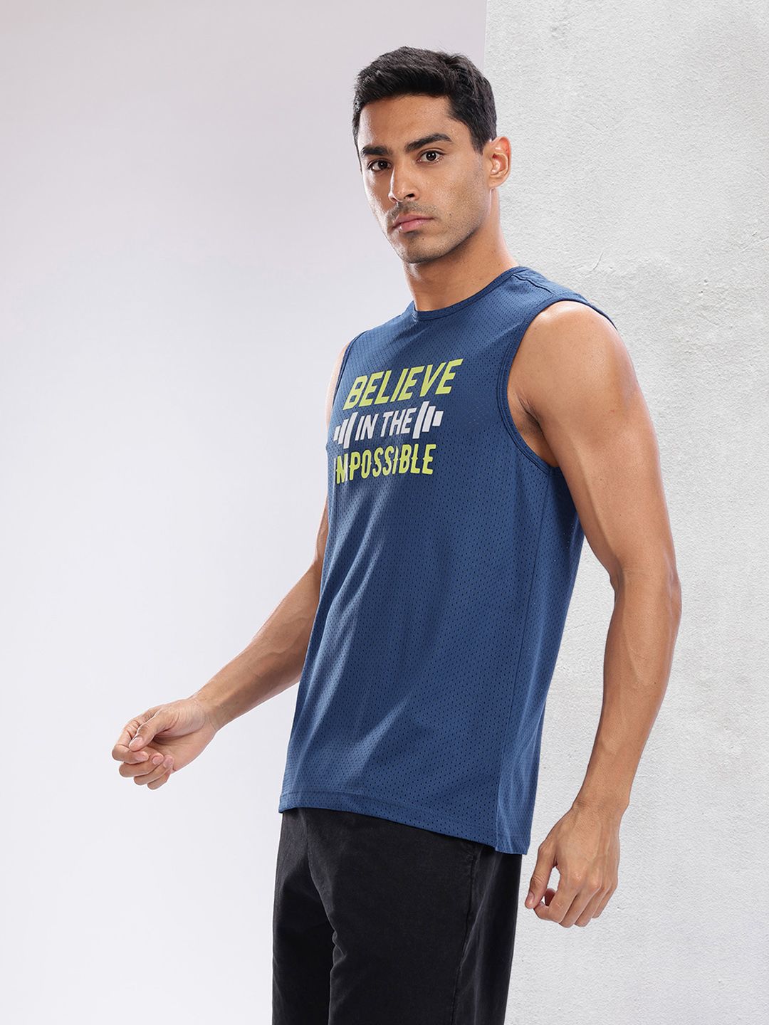 HRX by Hrithik Roshan Printed Sleeveless Rapid-Dry Training T-shirt