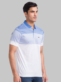Park Avenue Colourblocked Polo Collar Pure Cotton Slim Fit T-shirt