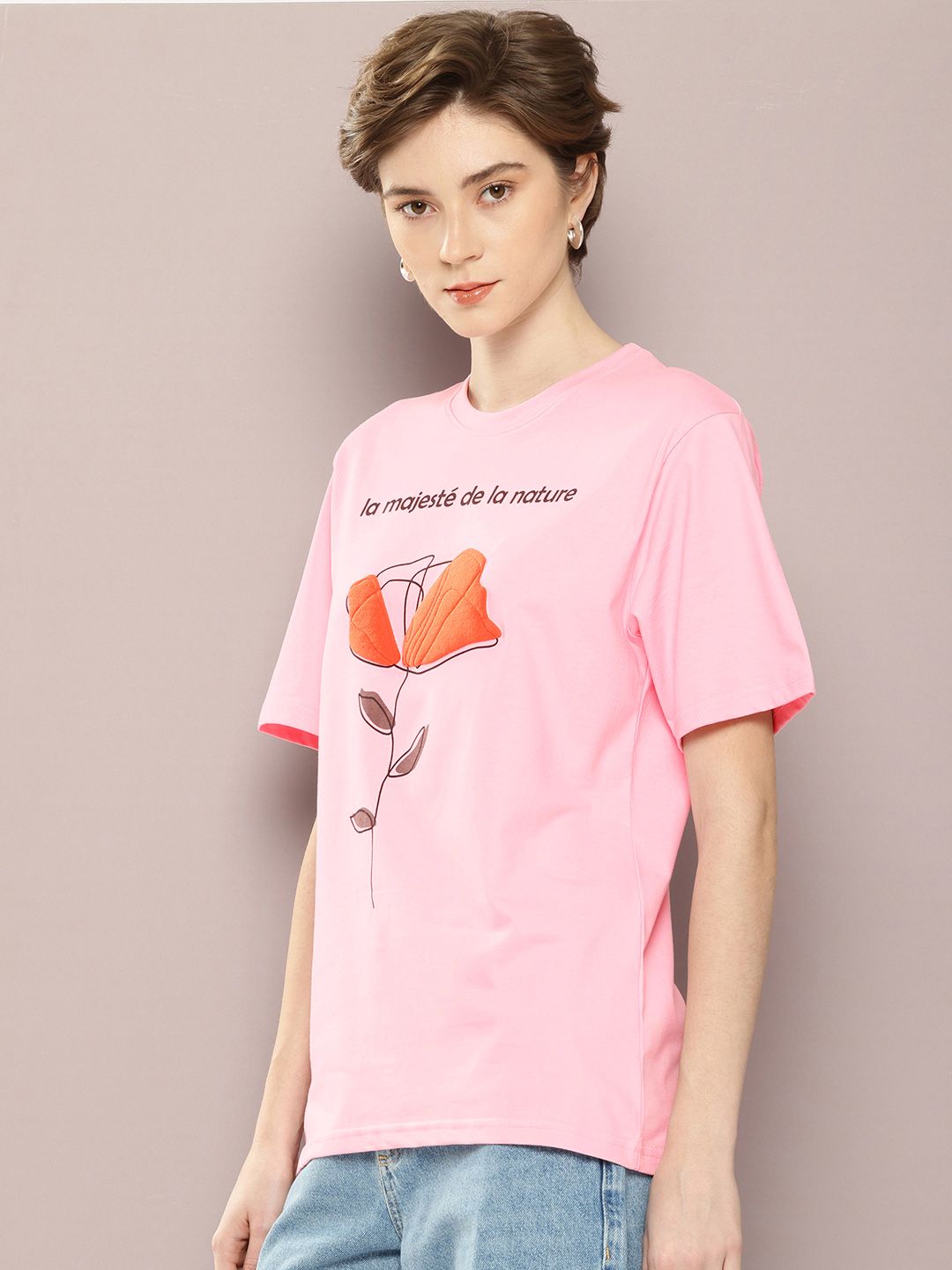 DILLINGER Printed Oversized Pure Cotton T-shirt