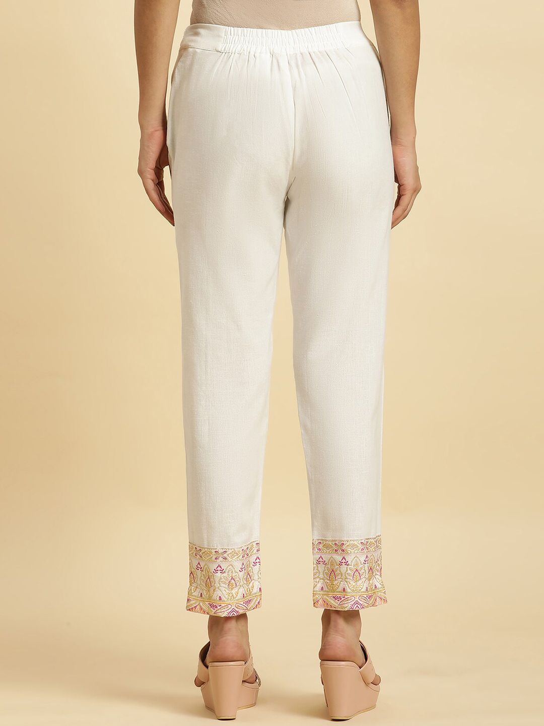 W Women Slim Fit Mid-Rise Trousers