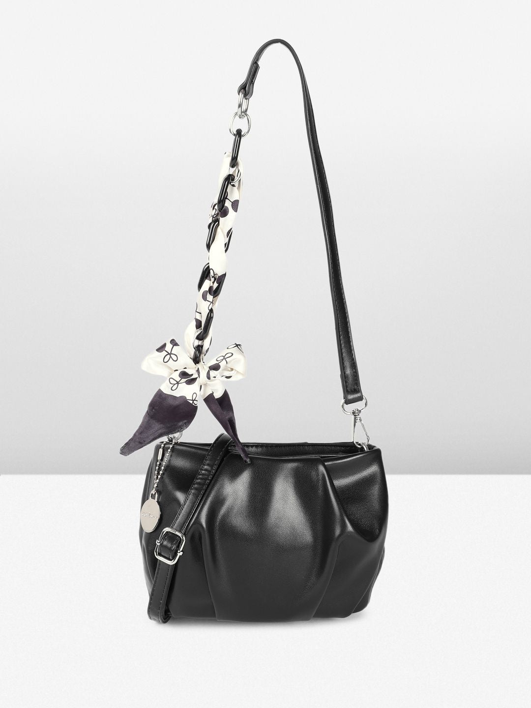 DressBerry Self-Design Shoulder Bag with Printed Scarf