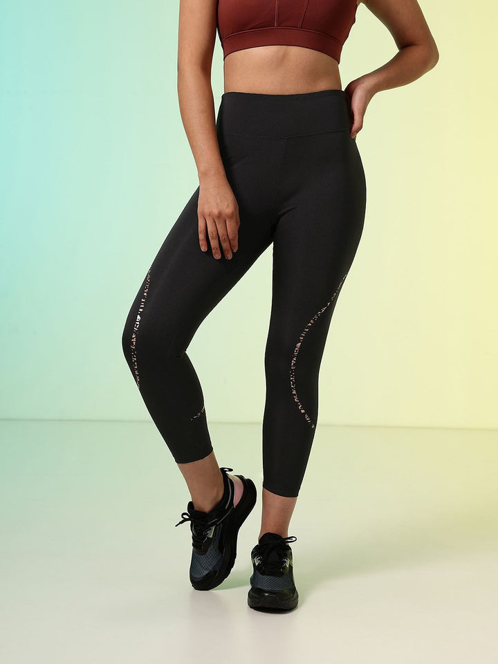 HRX by Hrithik Roshan Women Printed Rapid-Dry Training or Gym Sports Tights