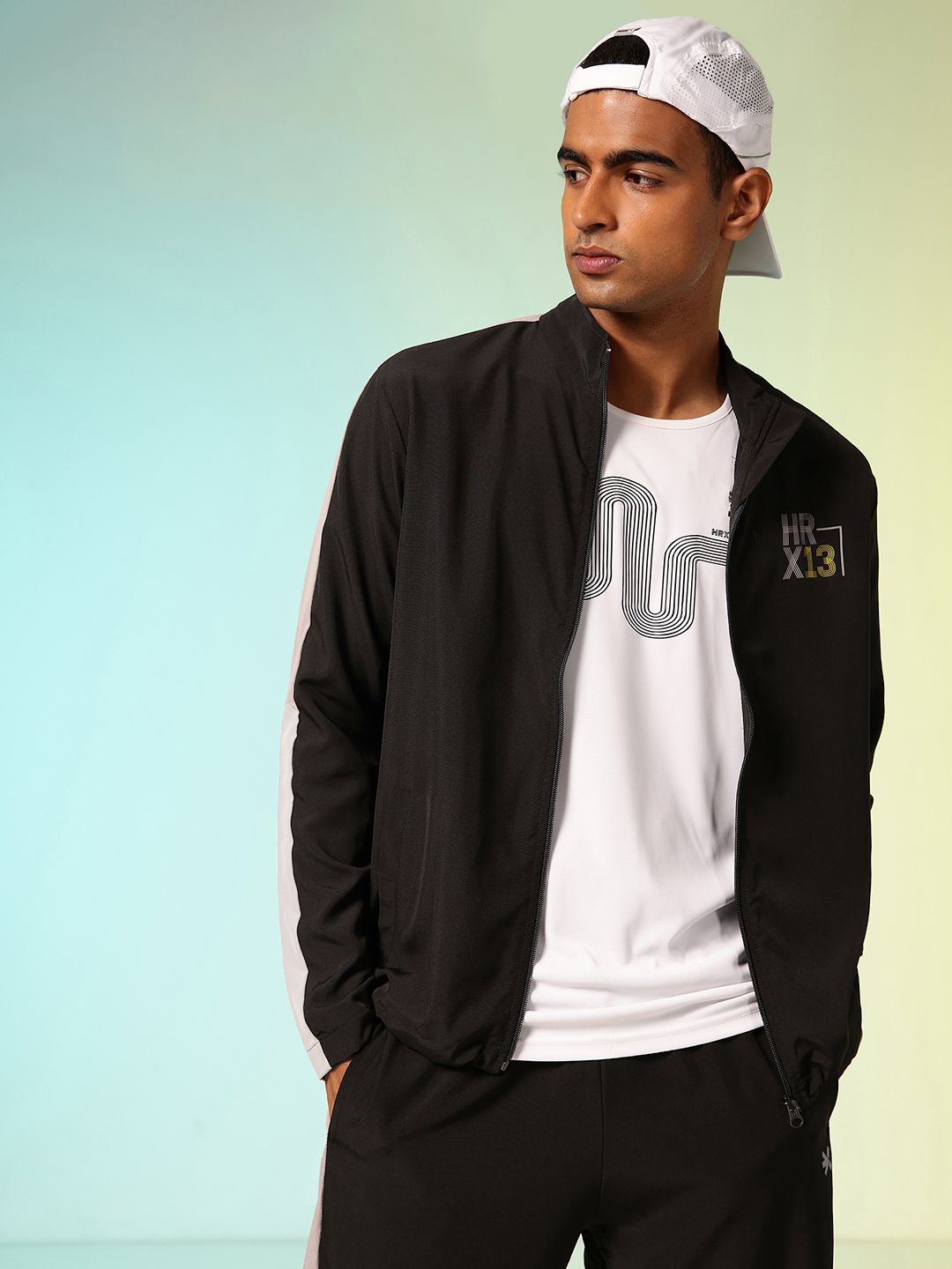 HRX by Hrithik Roshan Colourblocked Rapid Dry Running Tracksuit
