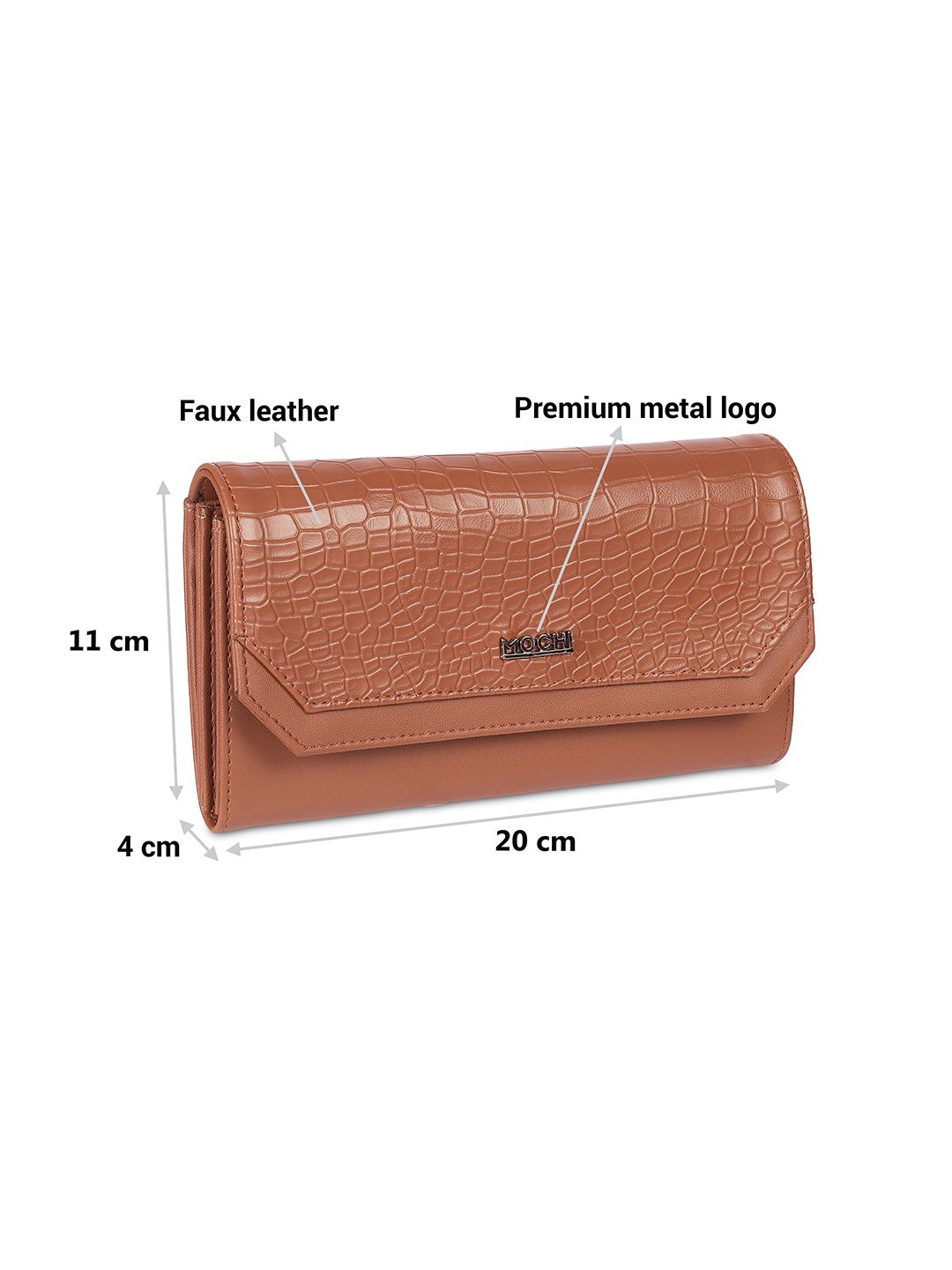 Mochi Women Animal Textured Two Fold Wallet