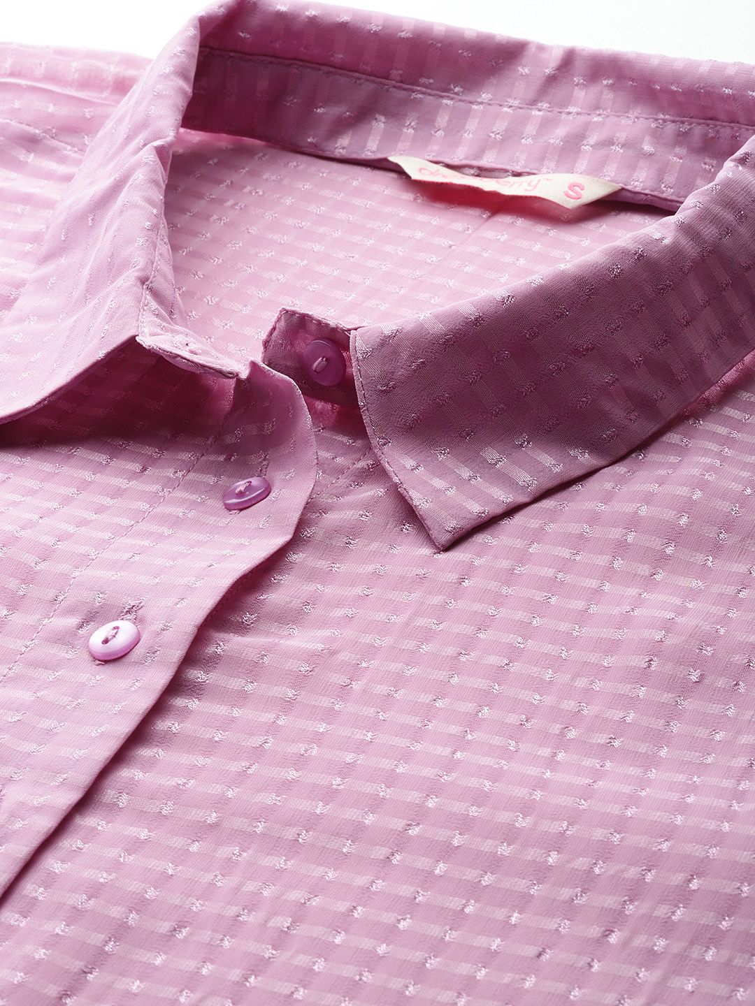 DressBerry Dobby Weave Self-Striped Casual Shirt