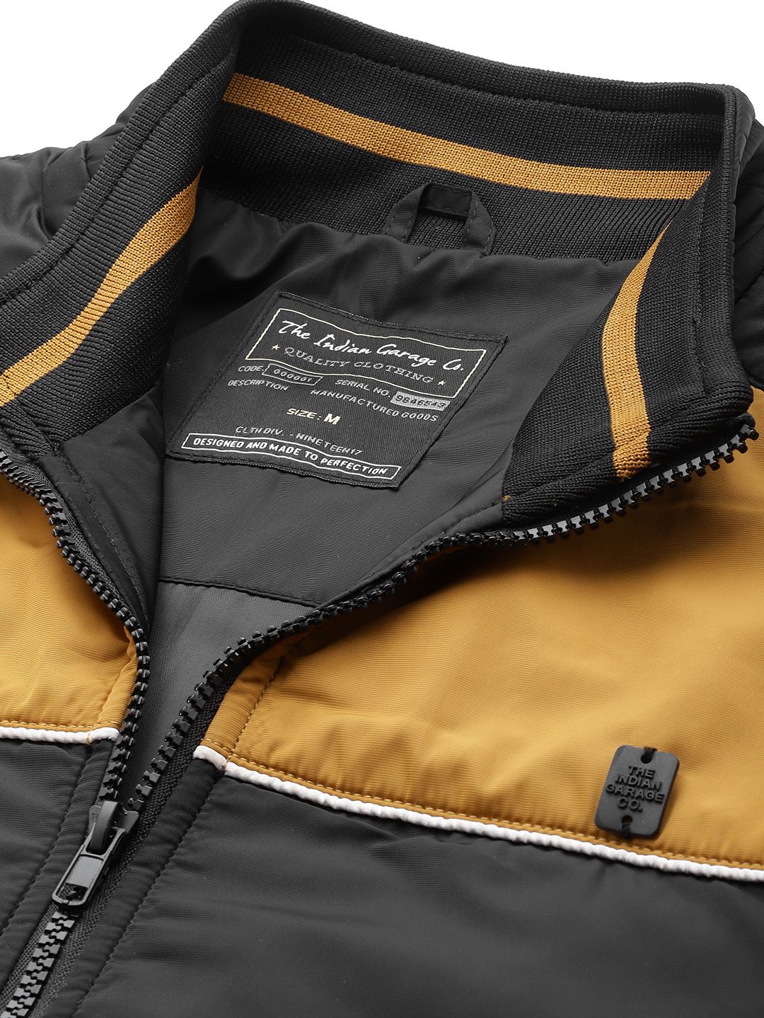 The Indian Garage Co Men Black Bomber Jacket