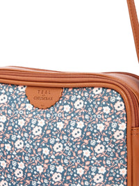 TEAL BY CHUMBAK Floral Printed Structured Sling Bag