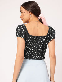 DressBerry Tie-Up Chic Seersucker Crop Top
