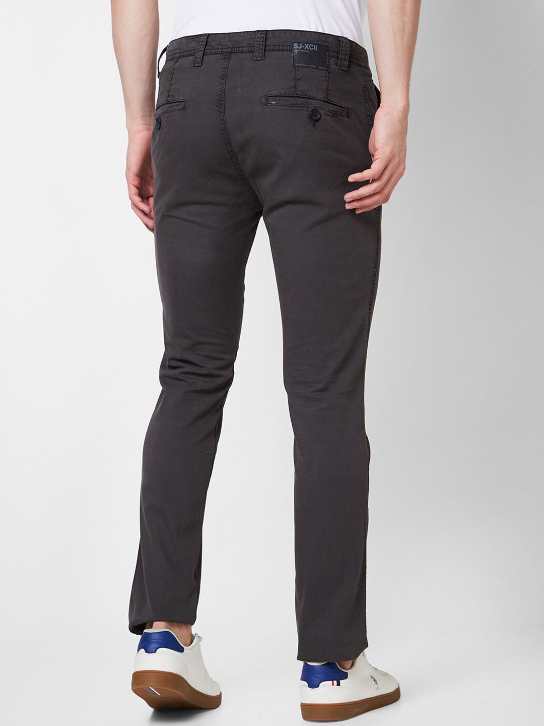 SPYKAR Men Slim Fit Mid Rise Cotton Trousers