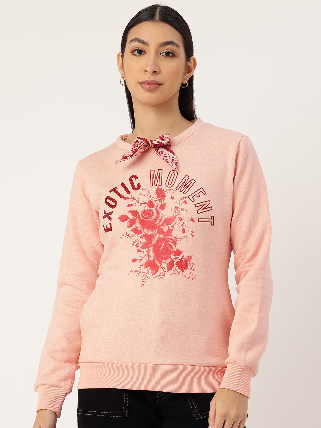 Monte Carlo Tie-Up Detail Printed Sweatshirt