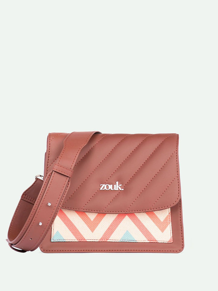 ZOUK Women Printed Structured Sling Bag