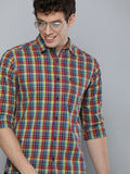The Indian Garage Co Men Multicoloured Slim Fit Checked Casual Shirt