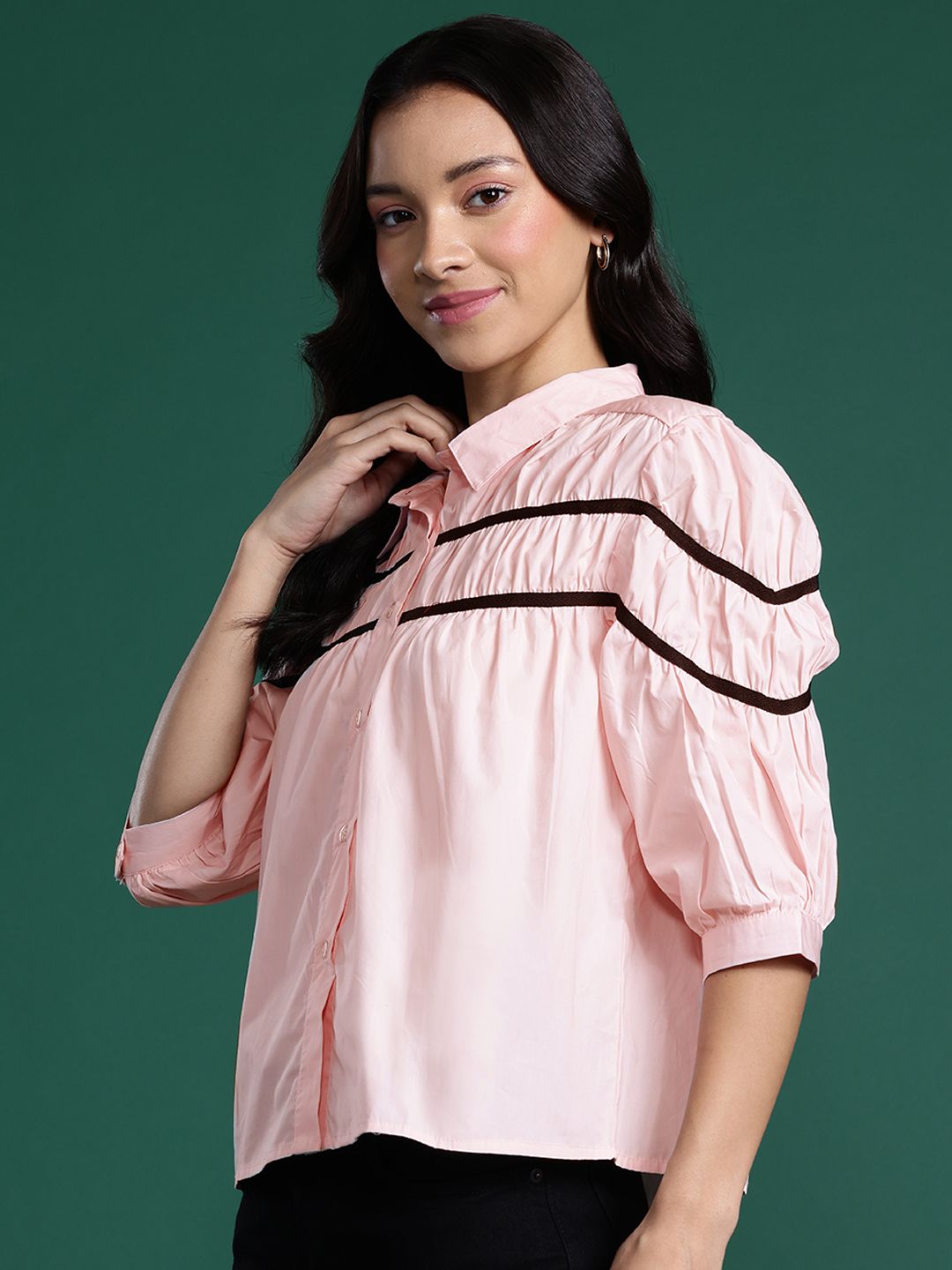 DressBerry Pure Cotton Striped Casual Shirt