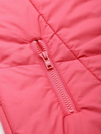 DressBerry Solid Faux Fur Trim Longline Parka Jacket