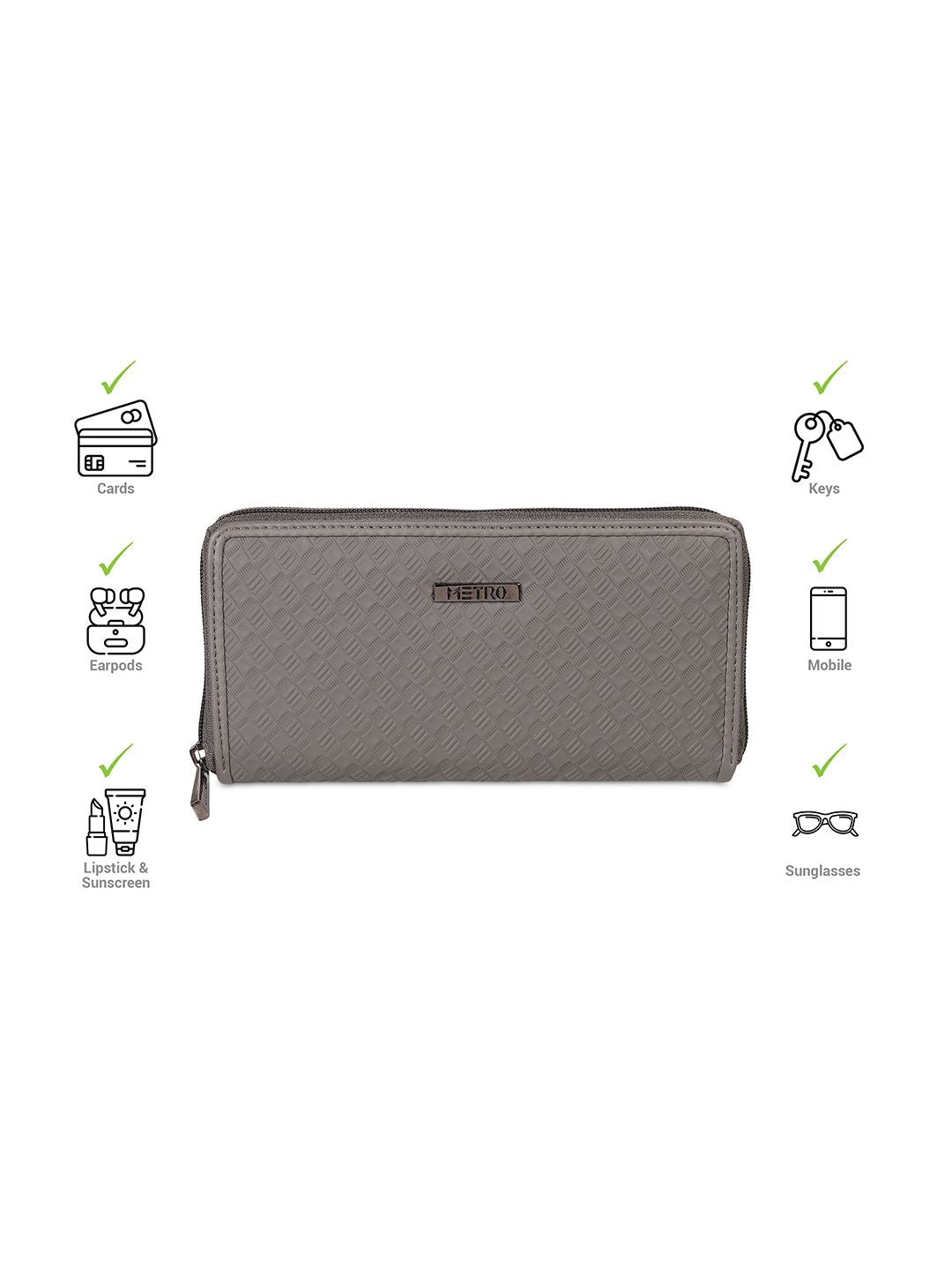 Metro Women Zip Around Wallet