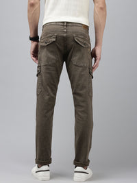 SPYKAR Men Trooper Regular Fit Light Fade Stretchable Cargo Style Jeans