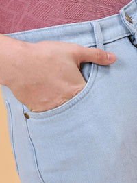 The Indian Garage Co Men Bootcut Highly Distressed Light Fade Pure Cotton Jeans