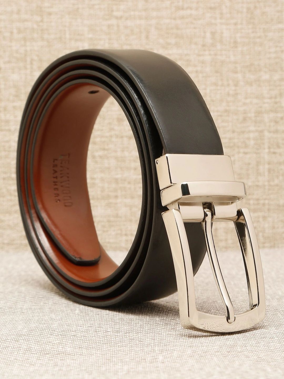 Teakwood Leathers Men Leather Reversible Belt