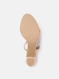 House of Pataudi Floral Embellished Block Heels