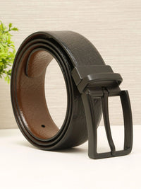 Teakwood Leathers Men Textured Leather Reversible Formal Belt