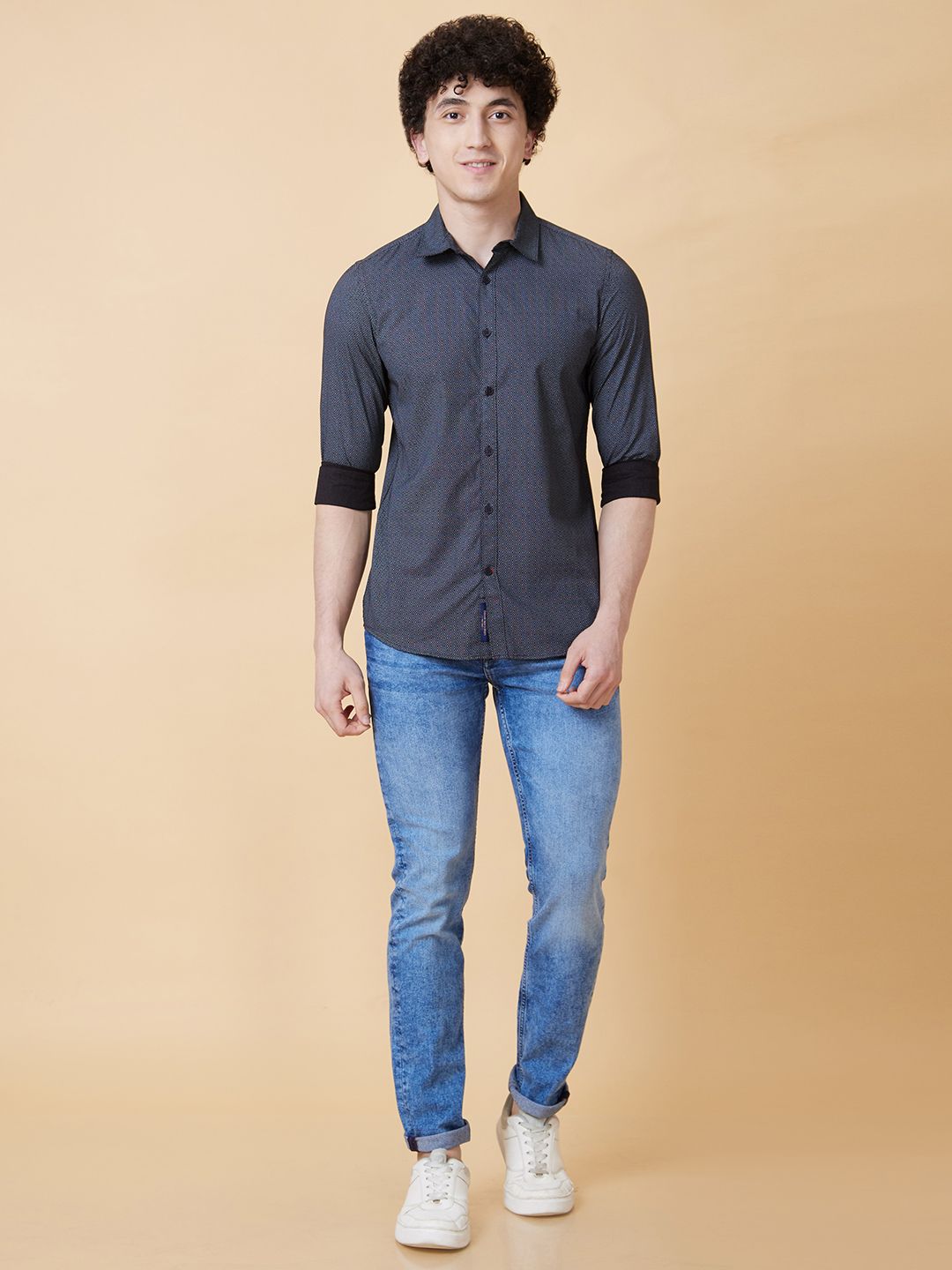 Being Human Pure Cotton Geometric Printed Casual Shirt