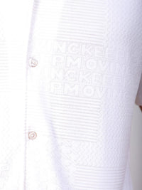 The Indian Garage Co Men Slim Fit Textured Terry Knit Resortwear Shirt