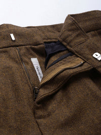 Mr Bowerbird Men Solid Tailored Pleated Trousers