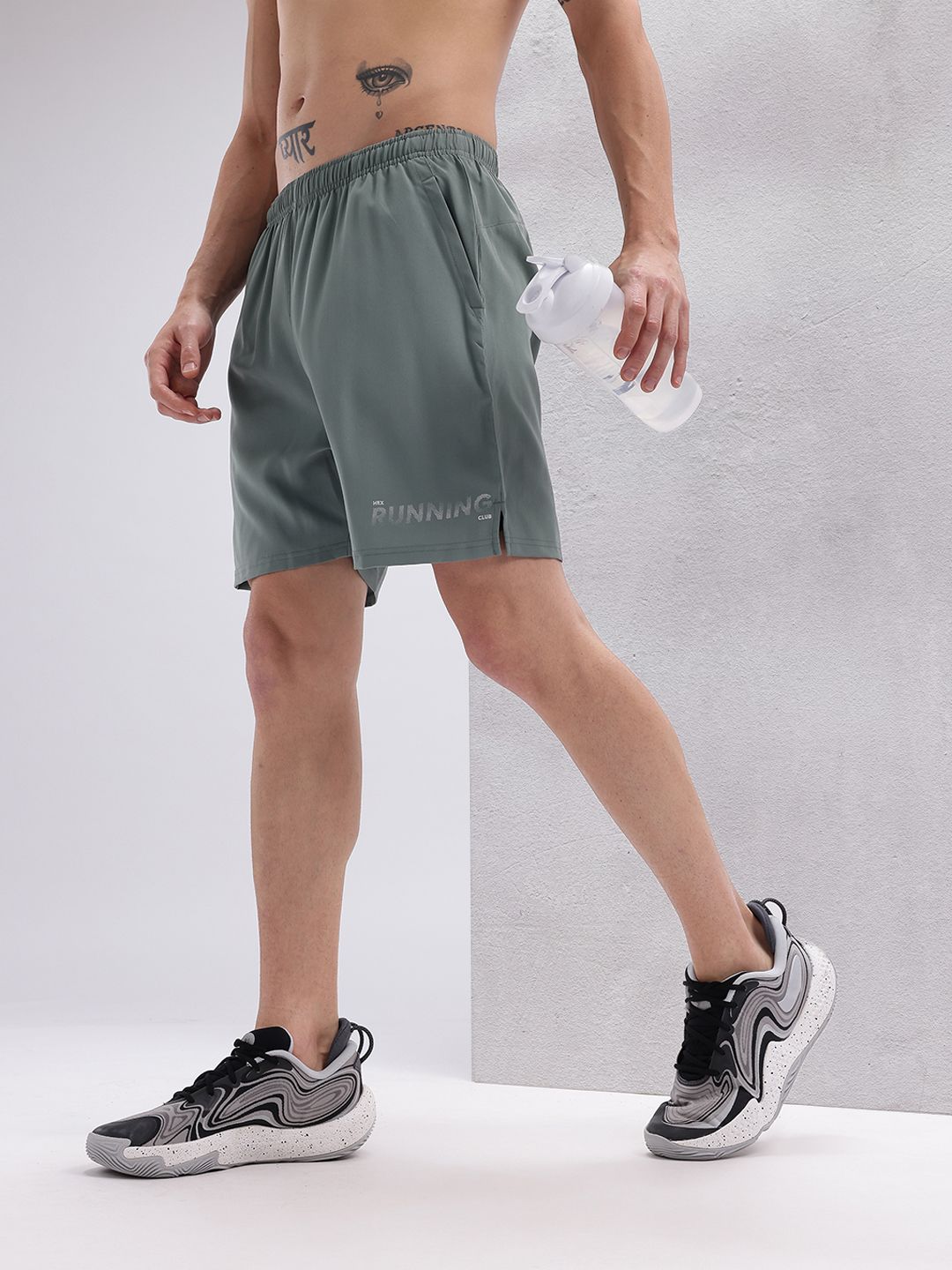 HRX by Hrithik Roshan Men Typography Print Rapid-Dry Running Shorts