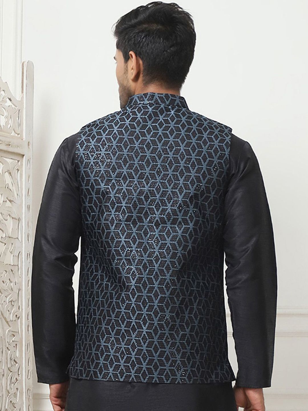 Anouk Woven Design Nehru Jacket