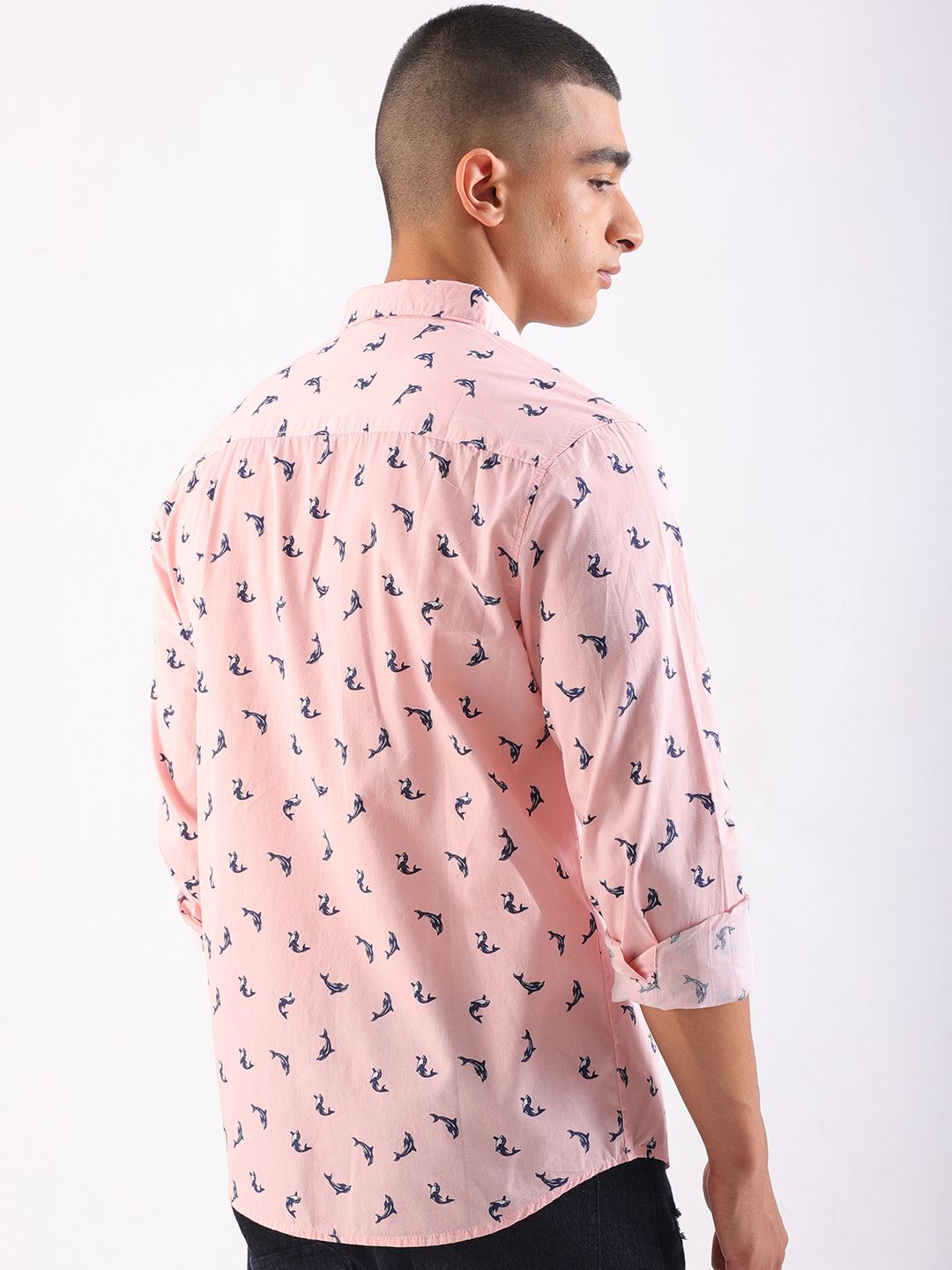 The Indian Garage Co Men Slim Fit Opaque Printed Casual Shirt