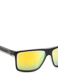 Irus oleh Idee Men Lens Kuning & Cermin mata hitam persegi hitam dengan lensa yang dilindungi UV IRS1229C1SG