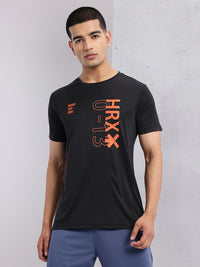 HRX by Hrithik Roshan Typography Printed Rapid-Dry Training T-shirt