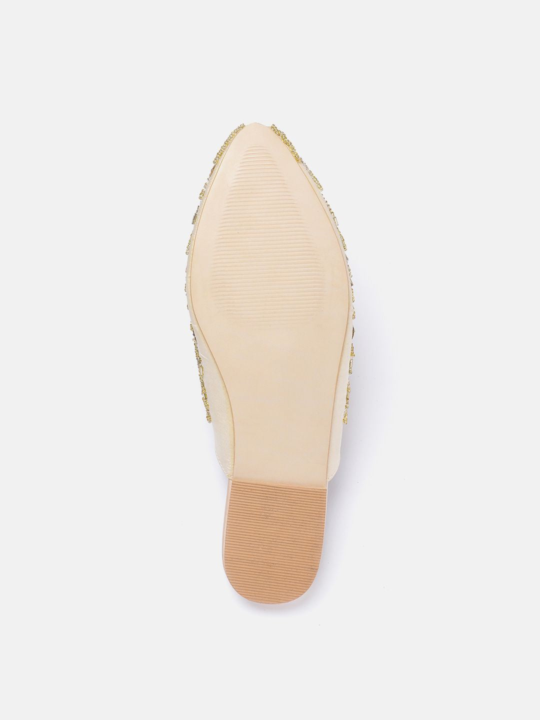 House of Pataudi Women Beads Embellished Ethnic Mules
