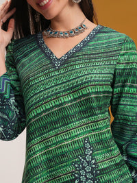 Vishudh Winter Regular Straight Kurta With Elasticated Trousers