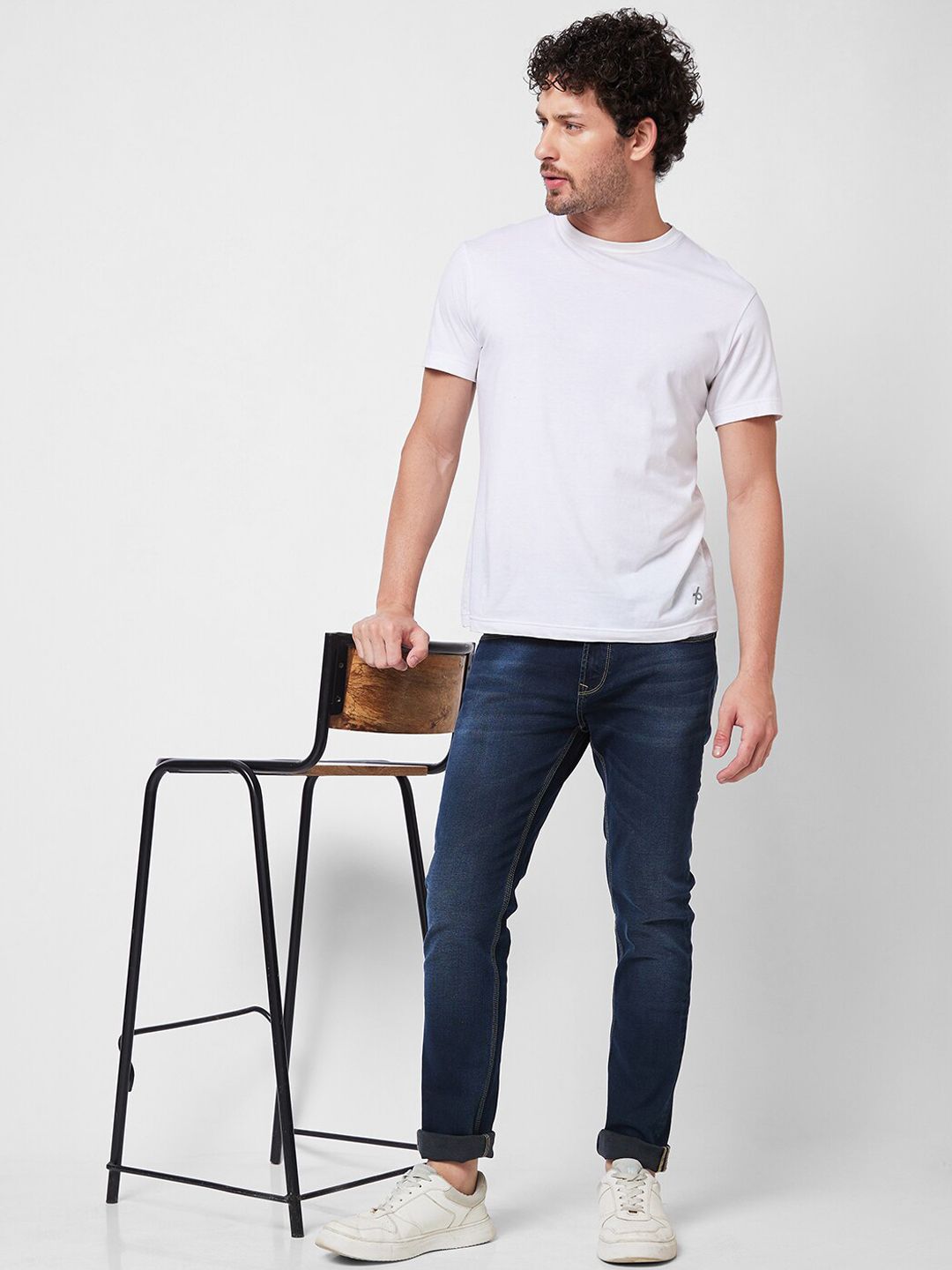 SPYKAR Men Skinny Fit Low-Rise Light Fade Cotton Jeans