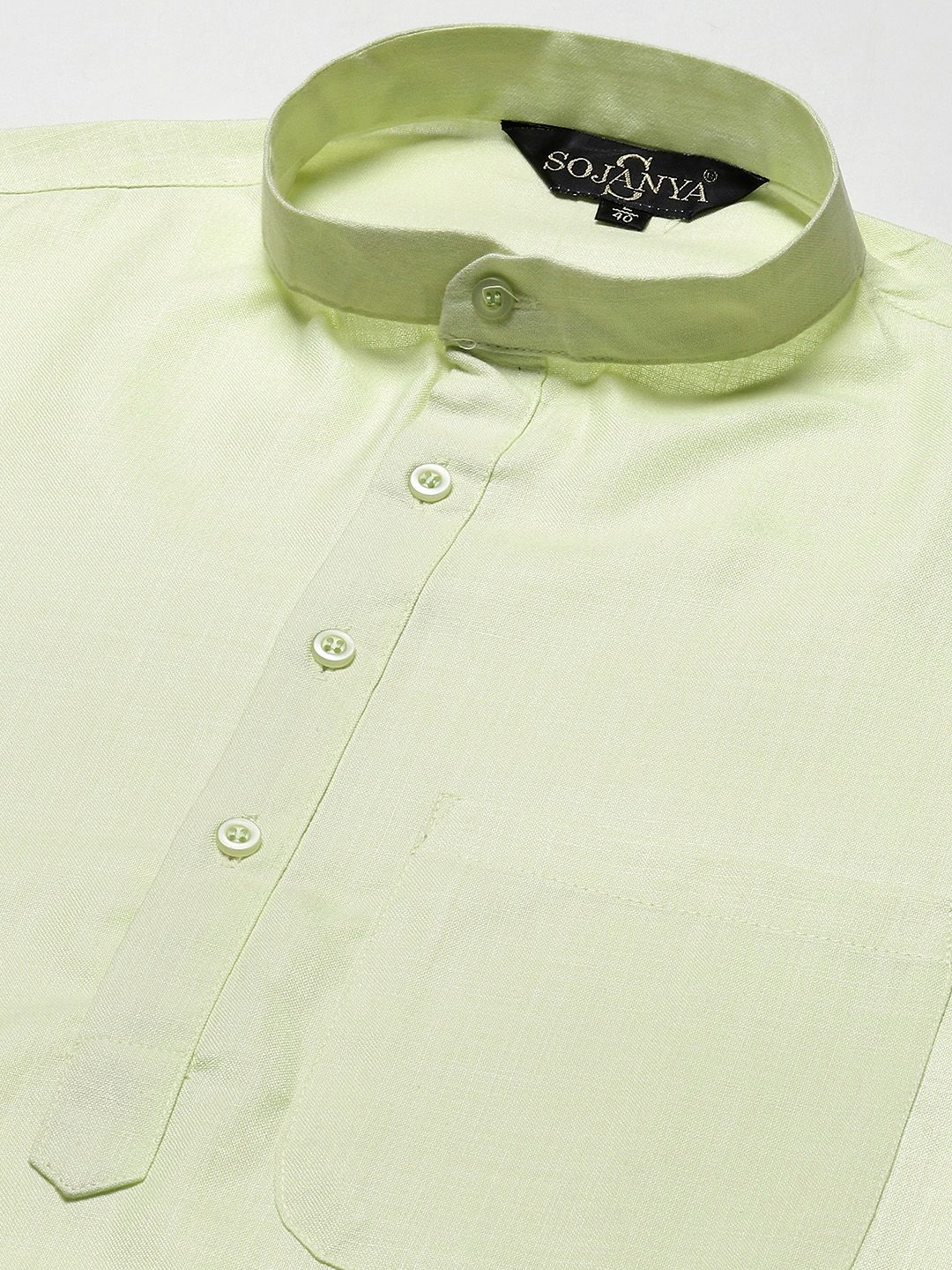 SOJANYA Men Printed Kurta with Churidar & Nehru Jacket
