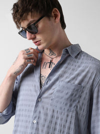 VASTRADO Men Classic Slim Fit Opaque Striped Casual Shirt