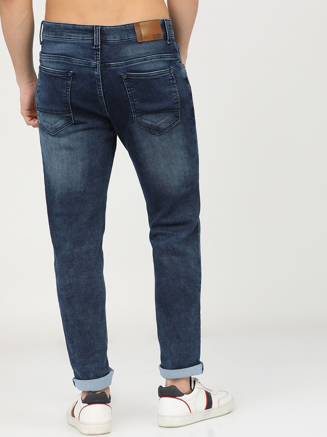 HIGHLANDER Men Blue Tapered Fit Light Fade Stretchable Jeans