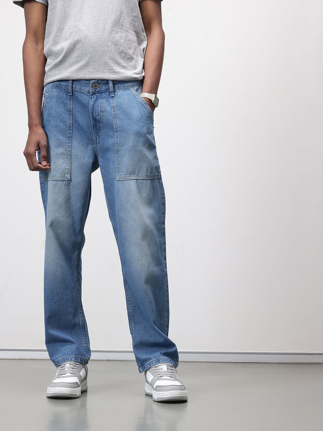 ether Men Light Fade Straight Jeans