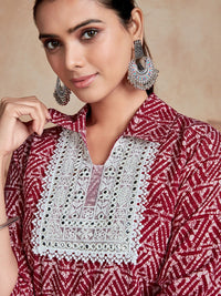 KALINI Ethnic Motifs Printed Mirror Work Regular Mirror Work Kurta with Salwar