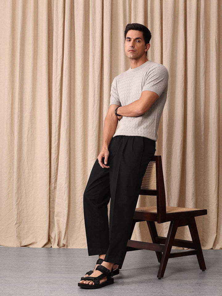Mr Bowerbird Men Oversized Elephant Ankle Pleated Trousers