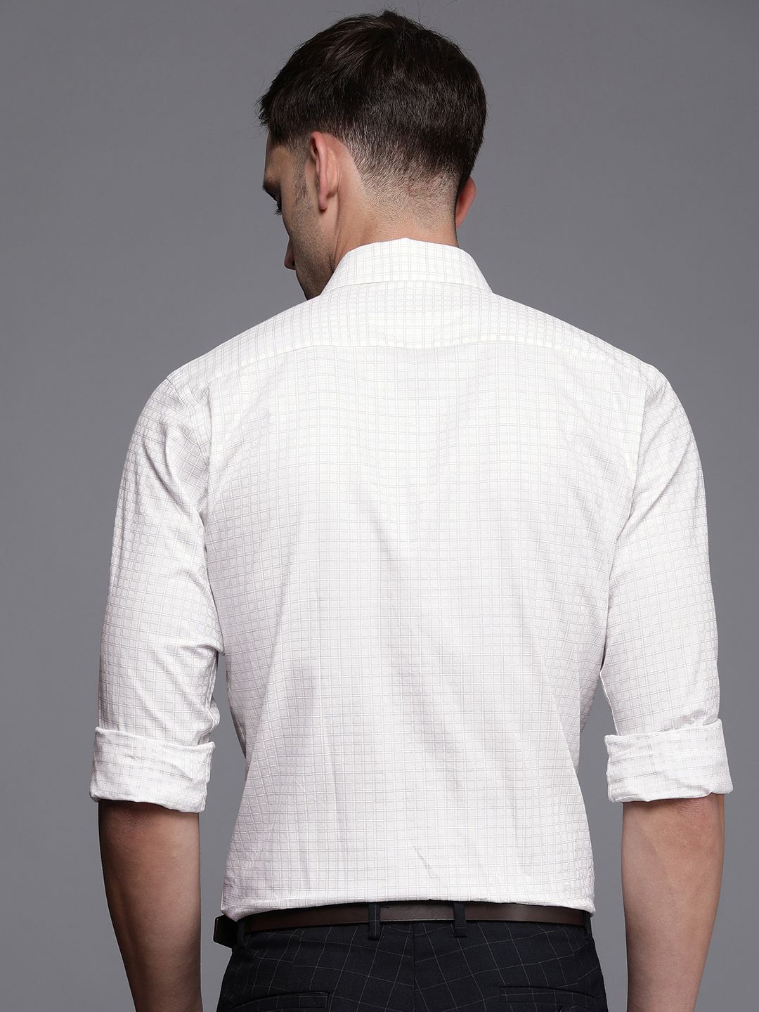 Raymond Slim Fit Checked Pure Cotton Formal Shirt