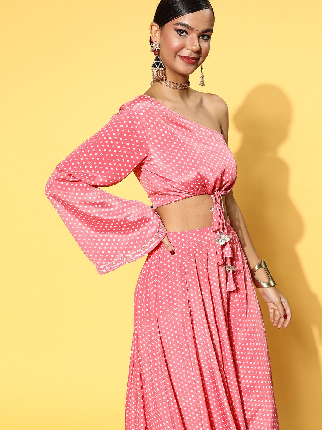 Shae by SASSAFRAS Pretty Pink Geometric Tie & Dye 2.0 Top